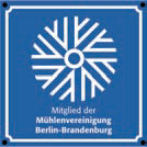 Emailleschild für Mitglieder der Mühlenvereinigung Berlin-Brandenburg e.V.